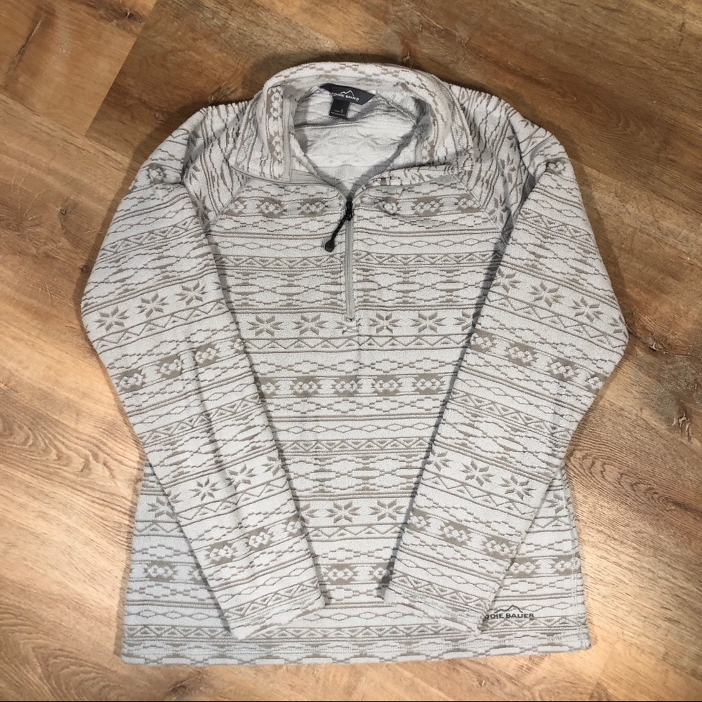 Eddie Bauer Quarter Zip Fleece Jacket Womens sz S